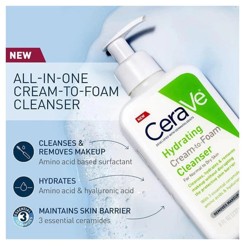 CERAVE HYDRATING cleanser CREAM-TO-FOAM CLEANSER ( original)