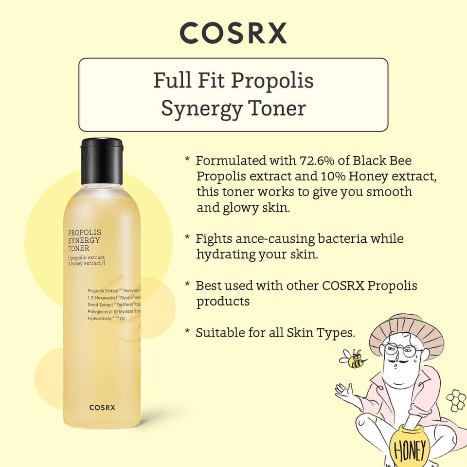 COSRX - Full Fit Propolis Synergy Toner 150ml ( with honey and propolis extract)