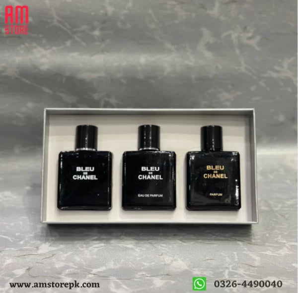 BLEU DE CHANEL PARIS Perfume Set 3 Pcs -