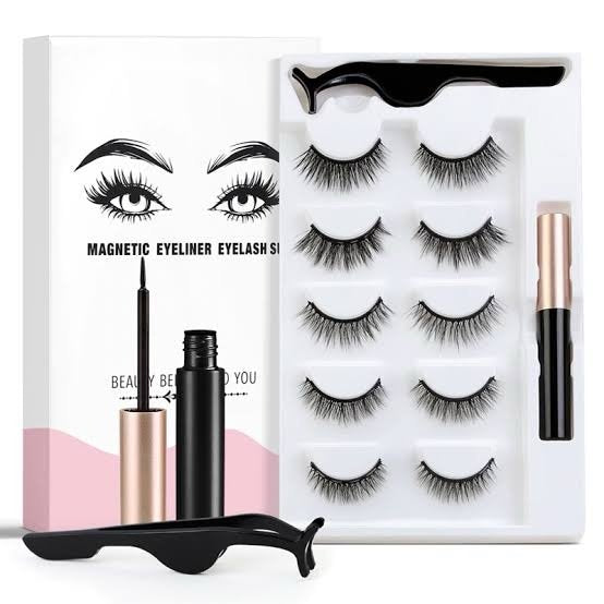 5 Pairs/set 3D Magnetic Eyelashes 3D Mink Lashes Magnetic Eye pen Handmade Lashes Natural False Lashes -
