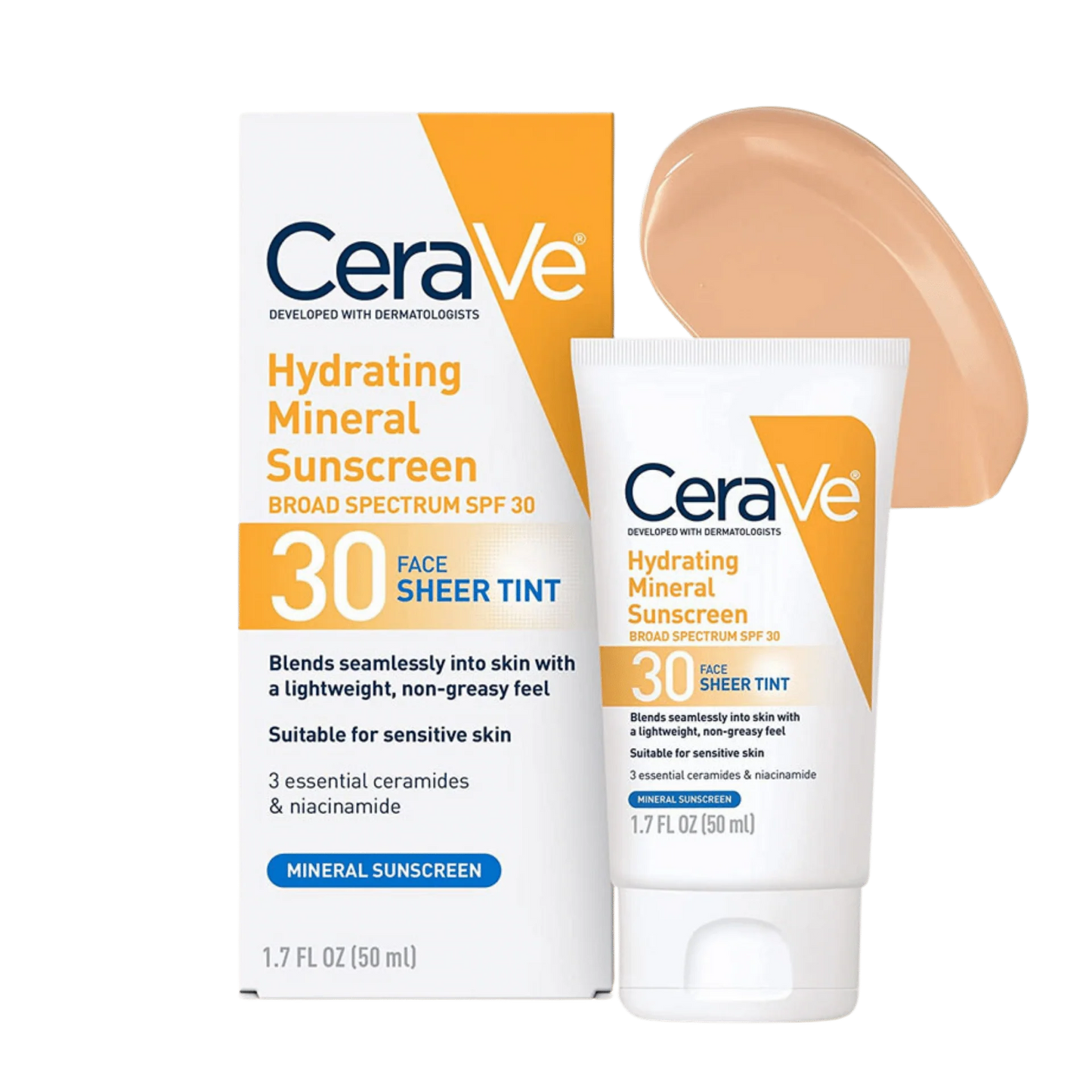 Cerave Hydrating Mineral Sunscreen Sheer Tint 30SPF