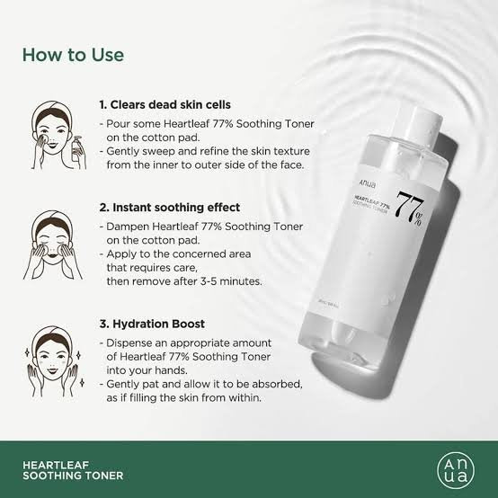 Anua Heartleaf 77% Soothing Toner Korea