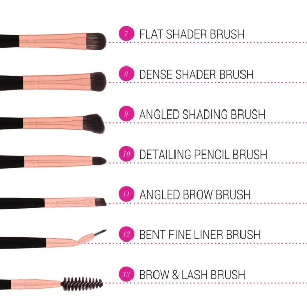 BH Signature Rose Gold 13 Piece Brush Set with Holder - AM Store