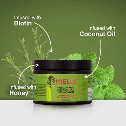 Mielle Rosemary Mint Strengthening Hair Masque (340gm) -