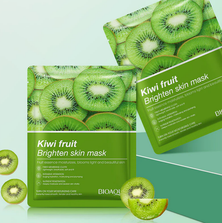 Bio Aqua Kiwi Fruit Brighten Skin Face Sheet Mask